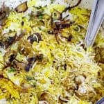Pinterest image for chicken biryani.