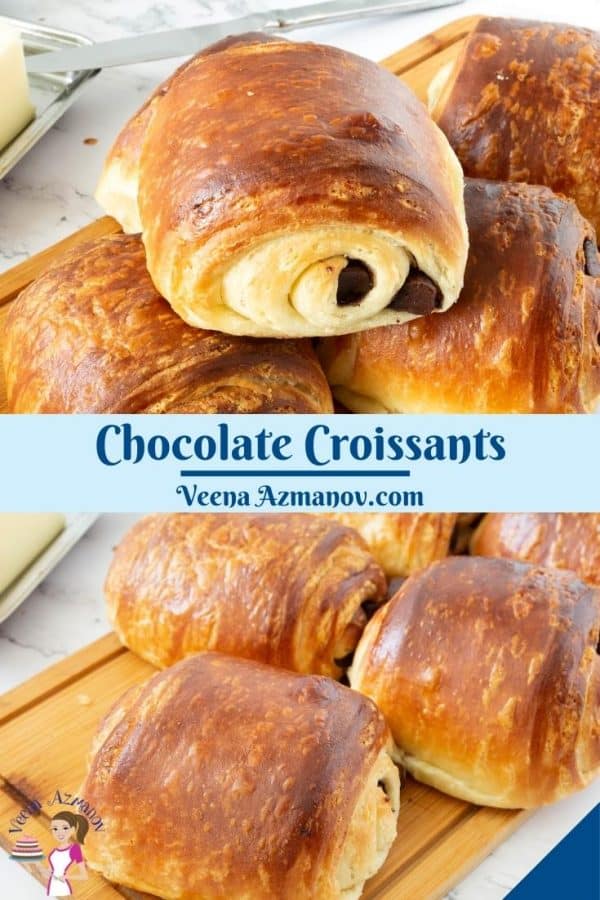 Pinterest image for croissants.