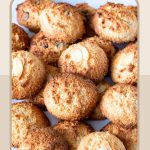 Pinterest image for gluten free almond coconut macaroons.