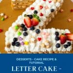 Pinterest image for alphabet cake.