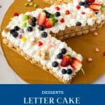 Pinterest image for alphabet cake.