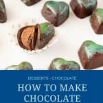 Pinterest image for chocolate bonbons.