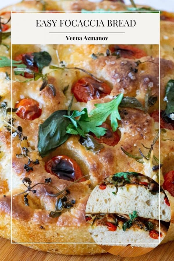 Pinterest image for focaccia.
