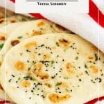 Pinterest image for Indian Naan or Garlic Butter Naan.