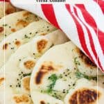 Pinterest image for Indian Naan or Garlic Butter Naan.