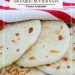 Pinterest image for Indian Naan or Garlic Butter Naan.