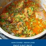 Pinterest image for lamb curry in instant pot or pressure cooker