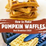 Pinterest image for Pumpkin Waffles.