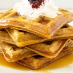 Pinterest image for Pumpkin Waffles.