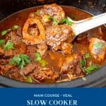 Pinterest image for slow cooked shanks.