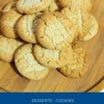 Pinterest image for tahini cookies.