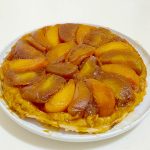 A plate with apple tarte tatin.