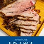 Pinterest image for lamb roast shoulder boneless.