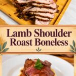 Pinterest image for Roast Boneless Lamb Shoulder.