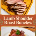 Pinterest image for Roast Boneless Lamb Shoulder.