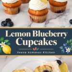 Pinterest image for Lemon Blueberry Cupcakes.