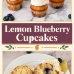 Pinterest image for Lemon Blueberry Cupcakes.