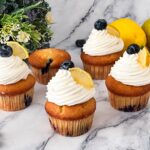 Pinterest image for Lemon Blueberry Cupcakes.