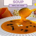 Pinterest image for Roast Pumpkin Soup.