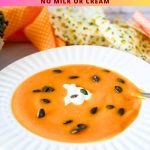 Pinterest image for Roast Pumpkin Soup.