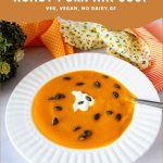 Pinterest image for Roast Pumpkin Soup.