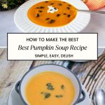 Pinterest image for Roast Pumpkin Soup.