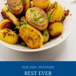 Pinterest image for melting potatoes.