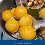 Pinterest image for deep fried donuts.