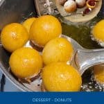 Pinterest image for deep fried donuts.