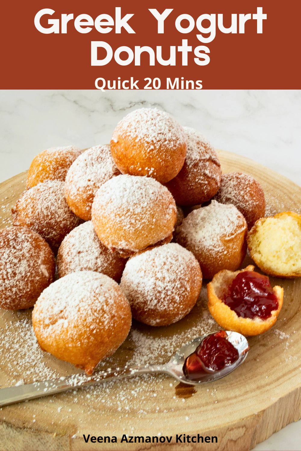 Pinterest image for Greek Yogurt Donuts