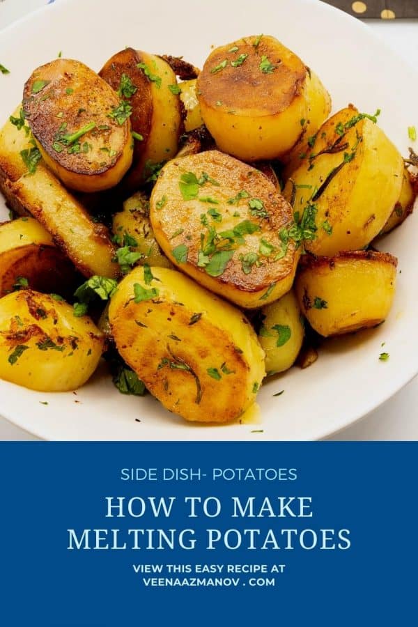 Pinterest image for melting potatoes.