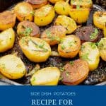 Pinterest image for melting potatoes.