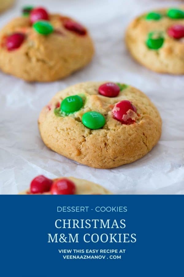 Pinterest image for MM Cookies for Christmas.
