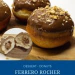 Pinterest image for Rocher donuts.