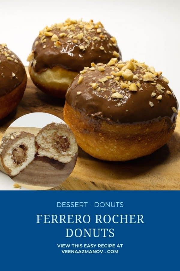 Pinterest image for Rocher donuts.