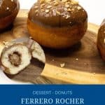 Pinterest image for Ferro Rocher Donuts.