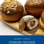 Pinterest image for Ferraro Rocher Donuts.