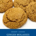 Pinterest image for ginger cookies with molasses.
