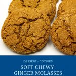 Pinterest image for ginger cookies with molasses.