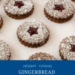Pinterest image for gingerbread sandwich cookies.