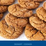 Pinterest image for gingersnap cookies.
