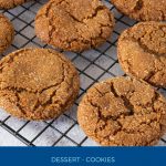Pinterest image for gingersnap cookies.
