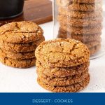 Pinterest image for ginger cookies.