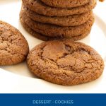 Pinterest image for soft cookies with ginger.