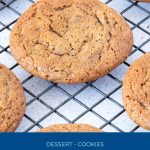 Pinterest image for soft ginger cookies.