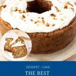 Pinterest image for hummingbird cake with cream cheese frosting.