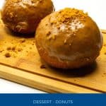 Pinterst image for biscoff donuts.