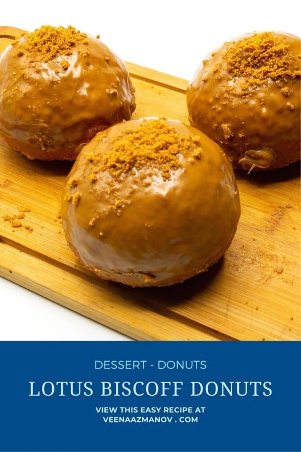 Pinterest image for doughnuts with biscoff.