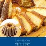 Pinterest image for cake with Marzipan.
