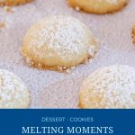 Pinterest image for melting moments shortbread.